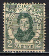 IRLANDA - 1929 - CENTENARIO DELLA LIBERTA' DI CULTO CATTOLICO - EFFIGIE DI DANIEL O'CONNEL - POLITICO - USATO - Used Stamps
