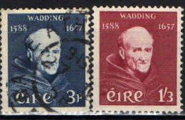 IRLANDA - 1957 - 3° CENTENARIO DELLA MORTE DI PADRE LUKE WADDING - MONACO FRANCESCANO - USATI - Used Stamps