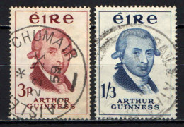 IRLANDA - 1959 - BICENTENARIO DELLA BIRRERIA GUINNESS - EFFIGIE DI ARTHUR GUINNESS - USATI - Used Stamps