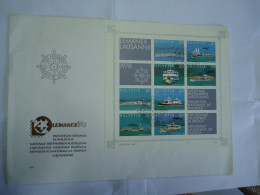 SWITZERLAND BIG SHEET LEMANEX 1978  SHIPS  SHIPBOATS - Andere(Zee)