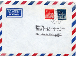 69450 - Bund - 1970 - 100Pfg Brandenburger Tor MiF A LpBf BAD NEUSTADT -> Cleveland, OH (USA) - Covers & Documents