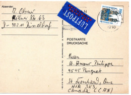 69454 - Bund - 1994 - 200Pfg SWK EF A Fernschach-LpKte DUESSELDORF - ... -> St Leonard, PQ (Canada) - Lettres & Documents