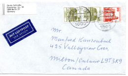 69471 - Berlin - 1987 - 2@80Pfg B&S MiF A LpBf BERLIN -> Milton, ON (USA) - Storia Postale