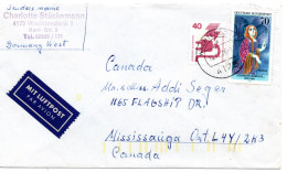 69474 - Bund - 1976 - 70Pfg Schauspielerinnen MiF A LpBf WACHTENDONK -> Mississauga, ON (Canada) - Storia Postale