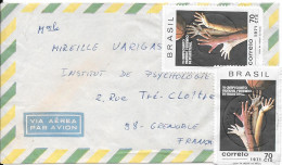 1971 - Sur Lettre VIA AEREA   Pour GRENOBLE - Lettres & Documents