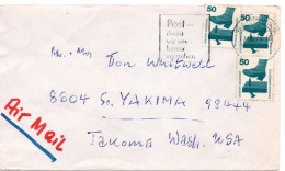 69479 - Bund - 1974 - 3@50Pfg Unfall A LpBf HAMBURG -> Tacoma, WA (USA) - Storia Postale