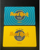 Hotel Hard Rock Beach Club Bali Indonesia Room Key Card Keycard, Set Of 2 Used Cards - Indonésie