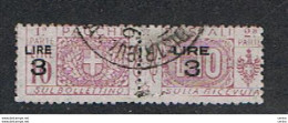 REGNO:  1923/25  PACCHI  POSTALI  SOPRASTAMPATO  -  £.3 / £.10  LILLA  US. -  SASS. 23 - Pacchi Postali