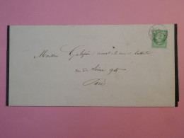 BZ16 FRANCE BELLE LETTRE RR 1866 PARIS THORIGNY   +NAPOLEON 5C +AFF. INTERESSANT ++ - 1862 Napoléon III