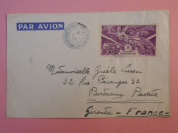 BZ16 AOF COTE D IVOIRE BELLE   LETTRE   1946  PETIT BUREAU ABOISSAU  A BORDEAUX FRANCE   +AFF. INTERESSANT ++ - Briefe U. Dokumente