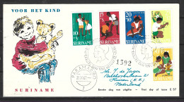 SURINAM. N°466-70  De 1967 Sur Enveloppe 1er Jour (FDC). Jeux D'enfants. - Sin Clasificación