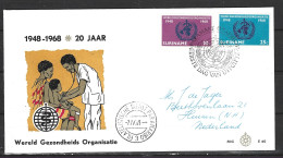 SURINAM. N°476-7 De 1968 Sur Enveloppe 1er Jour (FDC). OMS. - WHO