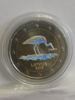 2 EUROS HOLOGRAMME 2015 LETTONIE CIGOGNE / HOLOGRAM EURO - Lettland