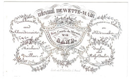 Belgique "Carte Porcelaine" Porseleinkaart, Désiré Dewette-Mair, Tailleur, Gend, Gand, Dim:124x 75mm - Cartes Porcelaine