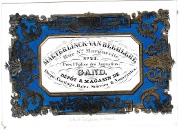 Belgique "Carte Porcelaine" Porseleinkaart, Maeterlinck Van Beerleere, Draps, Gend, Gand, Dim:117x 83mm - Porcelaine