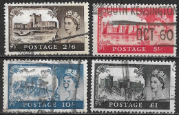 G.B. 1959 Castles :castles 2/6 - £ 1 4 Values Form The Set Fine Printing De La Rue Michel 335 / 338 I - Used Stamps