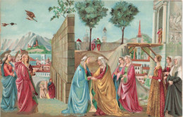 RELIGION - Christianisme - Visita Della Vergine  A S. Elisabetta -  Carte Postale Ancienne - Gemälde, Glasmalereien & Statuen