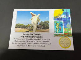 (30-8-2023) 3 T 39 - NEW - Cover With Big Crocodile 2023 Stamp In NT (Aussie Big Things) (with Picture Of Coin) - Dollar
