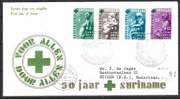 SURINAM. N°405-8 De 1965 Sur Enveloppe 1er Jour (FDC). Croix Verte. - Pharmacy