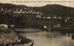 CPA  Suisse -   NE       Frontière Franco-Suisse  LES BRENETS  Lac De Chaillexon - Les Brenets