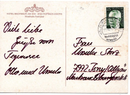 69488 - Bund - 1972 - 25Pfg Heinemann EF A AnsKte Rottach-Egern -> HOLZKIRCHEN - NACHTRAEGLICH ENTWERTET -> Isny - Lettres & Documents