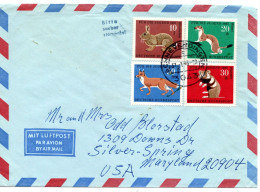 69489 - Bund - 1968 - Jugend Tiere '67 Kpl A LpBf SCHNEVERDINGEN -> Silver Spring, MD (USA) - Covers & Documents