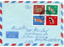 69489 - Bund - 1968 - Jugend Tiere '67 Kpl A LpBf SCHNEVERDINGEN -> Silver Spring, MD (USA) - Storia Postale