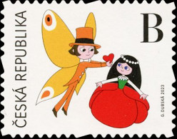 Czech Republic - 2023 - The Poppy Doll And Emanuel The Butterfly - Mint Self-adhesive Booklet Stamp - Unused Stamps