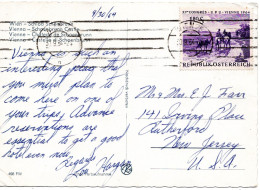 69512 - Österreich - 1964 - S1,80 UPU-Kongress EF A AnsKte WIEN -> Rutherford, NJ (USA) - Briefe U. Dokumente