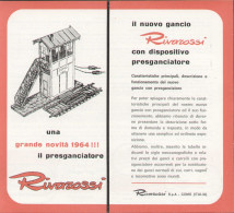 Catalogue RIVAROSSI 1964 Novità Gancio Con Dispositivo Presganciatore - En Italien - Non Classés