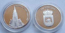 Medalla Turística De San Sebastián - Donostia 33 Mm : Catedral Del Buen Pastor - Altri & Non Classificati