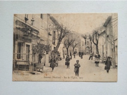 CARTOLINA: CUCURON (VAUCLUSE) RUE DE L'EGLISE, 1907 (MOVIMENTATA - NON VIAGGIATA - F/G - F/P - LEGGI - Collections & Lots