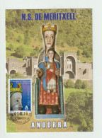 La Vierge De Meritxell , Sainte Patronne De L'Andorre . Carte-Maximum - Maximum Cards