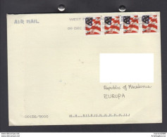 USA, COVER, AIR MAIL, FLAGS, REPUBLIC OF MACEDONIA  (008) - Sobres