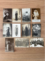 11x Photo Carte Mode Hutmode Fashion Belle Epoque Interbellum Divers - Mode