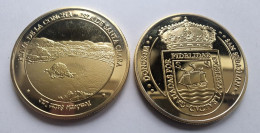 MONEDA Medalla Souvenir ESPAÑA (Fonderie Saint Luc): Bahía De La Concha, Isla Sta. Clara DONOSTIA SAN SEBASTIAN - Otros & Sin Clasificación