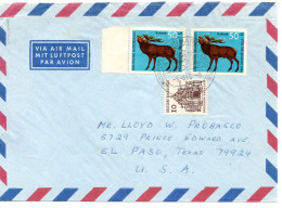 69518 - Bund - 1966 - 2@50Pfg Rothirsch MiF A LpBf MAINHARDT - ... -> El Paso, TX (USA) - Storia Postale