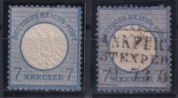 DEUTSCHES REICH 1872 - MLH + FRANKFURT Cancel - Mi 26 - Grosses Brustschild 7kr - Unused Stamps