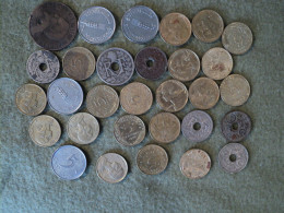 LOT DE 30 PIECES DIFFERENTES DE 5 CENTIMES. 1856 / 1998 - Kilowaar - Munten