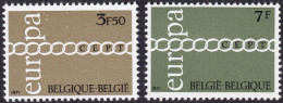 BELGIQUE, 1971, EUROPA ( COB 1578-1579**) - 1971
