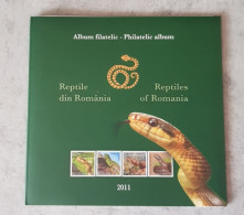 ROMANIA REPTILES OF ROMANIA PHILATELIC ALBUM FOIL GOLD - Briefe U. Dokumente