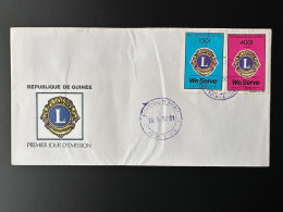 Guinée Guinea 1992 Mi. 1374 - 1375 FDC 1er Jour Lions Club International We Serve 75 Years Ans - Guinea (1958-...)