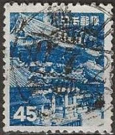 JAPAN 1952 Yomei Gate, Tosho Shrine, Nikko - 45y. - Blue FU - Usados