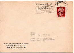 59629 - DDR - 1952 - 24Pfg Pieck EF A Bf BERLIN - ... V.FRIEDENSFAHRT ... -> Potsdam - Ciclismo