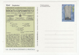 Croatia 2008 Kroata Esperantisto - 100 Anniv. Esperanto In Croatia Postal Stationery Postcard Not Posted B230820 - Esperanto