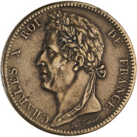 Colonies Françaises, Charles X, 10 Centimes, 1827, La Rochelle, TTB+, Bronze - Otros & Sin Clasificación