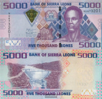 Sierra Leone Pick-number: 32 (27.04.2021) Uncirculated 2021 5.000 Leones - Sierra Leone