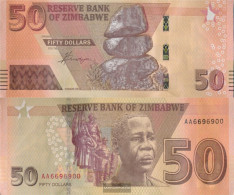 Zimbabwe Pick-number: 103 (2020) Uncirculated 2020 50 Dollars - Zimbabwe