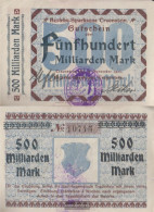 Traunstein Inflationsgeld Sparkassa Traunstein Used (III) 1923 500 Billion Mark - 500 Mrd. Mark