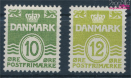 Dänemark 328y,332y (kompl.Ausg.) Floureszierendes Papier Postfrisch 1962 Ziffern (10176865 - Neufs